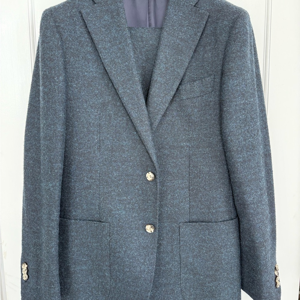 Men’s Navy Alpaca wool Suit 38R